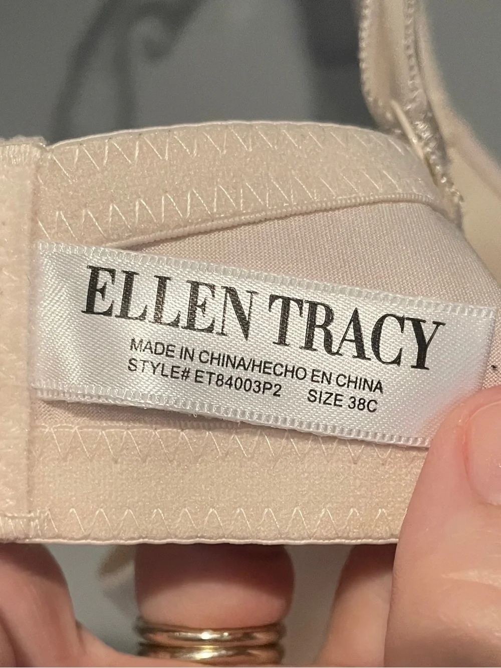 Ellen Tracy Everyday T-Shirt Bras Size 38C Underwire Adjustable Straps - 2-Pack